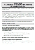 Résolutions de l’Assemblée Générale Extraordinaire du vendredi 8 juin 2018